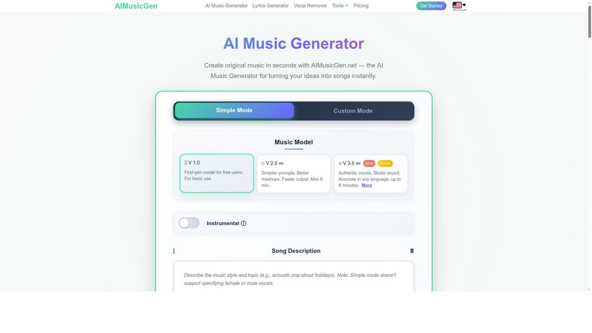 AIMusicGen.net - AI Music Generator