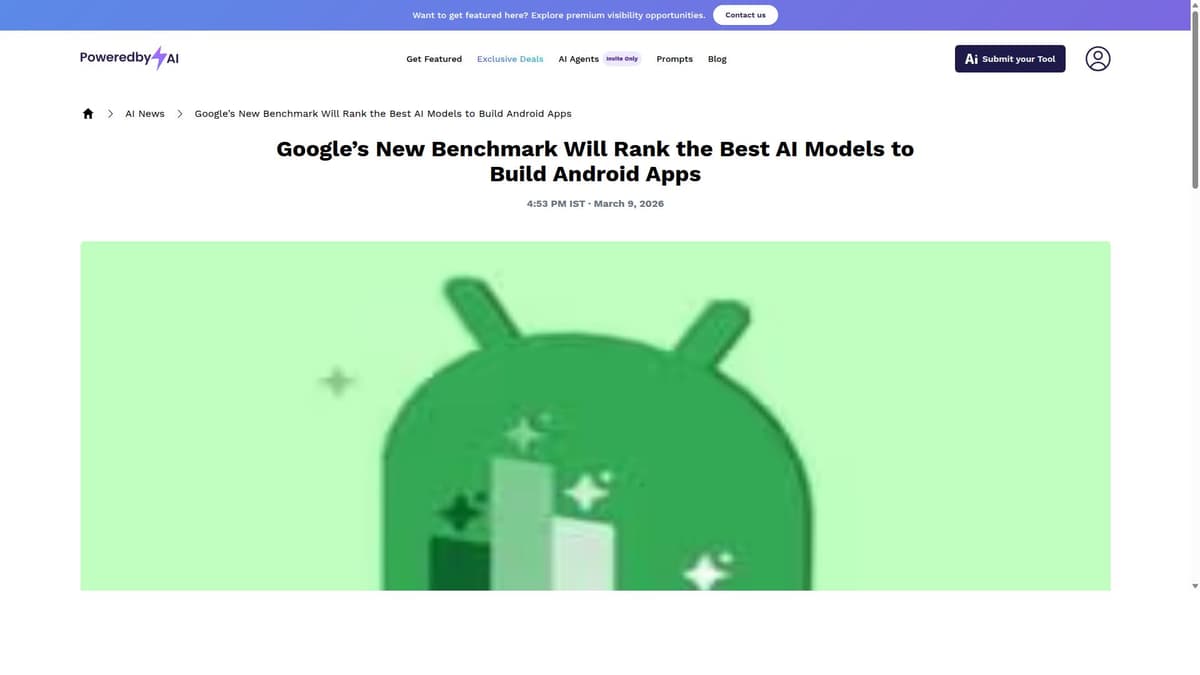 Google’s New Benchmark for AI Models to Build Android Apps