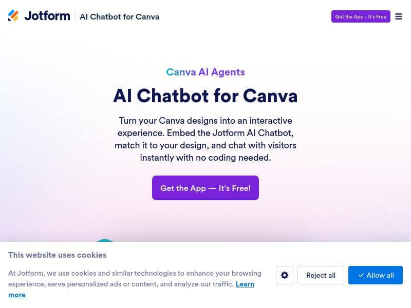 Jotform AI Chatbot for Canva